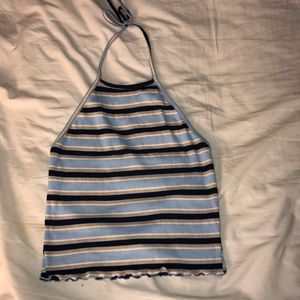 Stripped halter top
